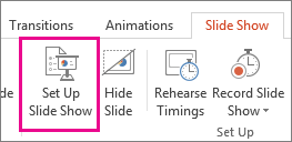 Set Up Slide Show button