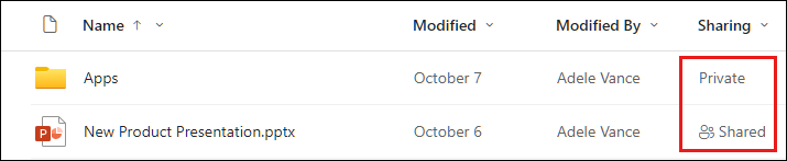 The Shared With tab in the Share dialog box
