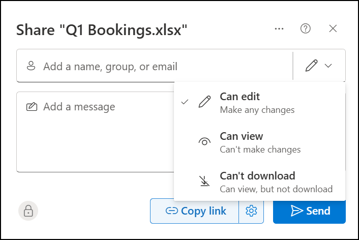 Share a file or folder in OneDrive for Business