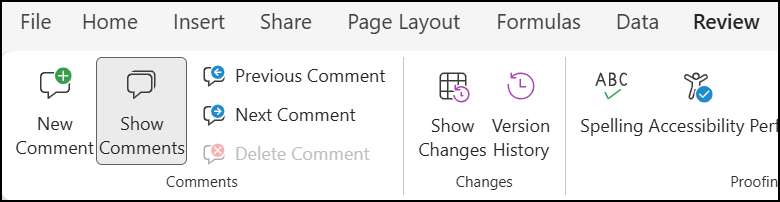 Add, edit, delete, and show comments