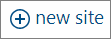 Screenshot of new site button on Sites page