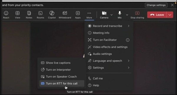 More actions for Teams meeting on Mac.