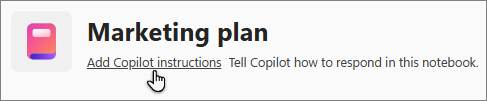 Add Copilot instructions option in Copilot Notebooks