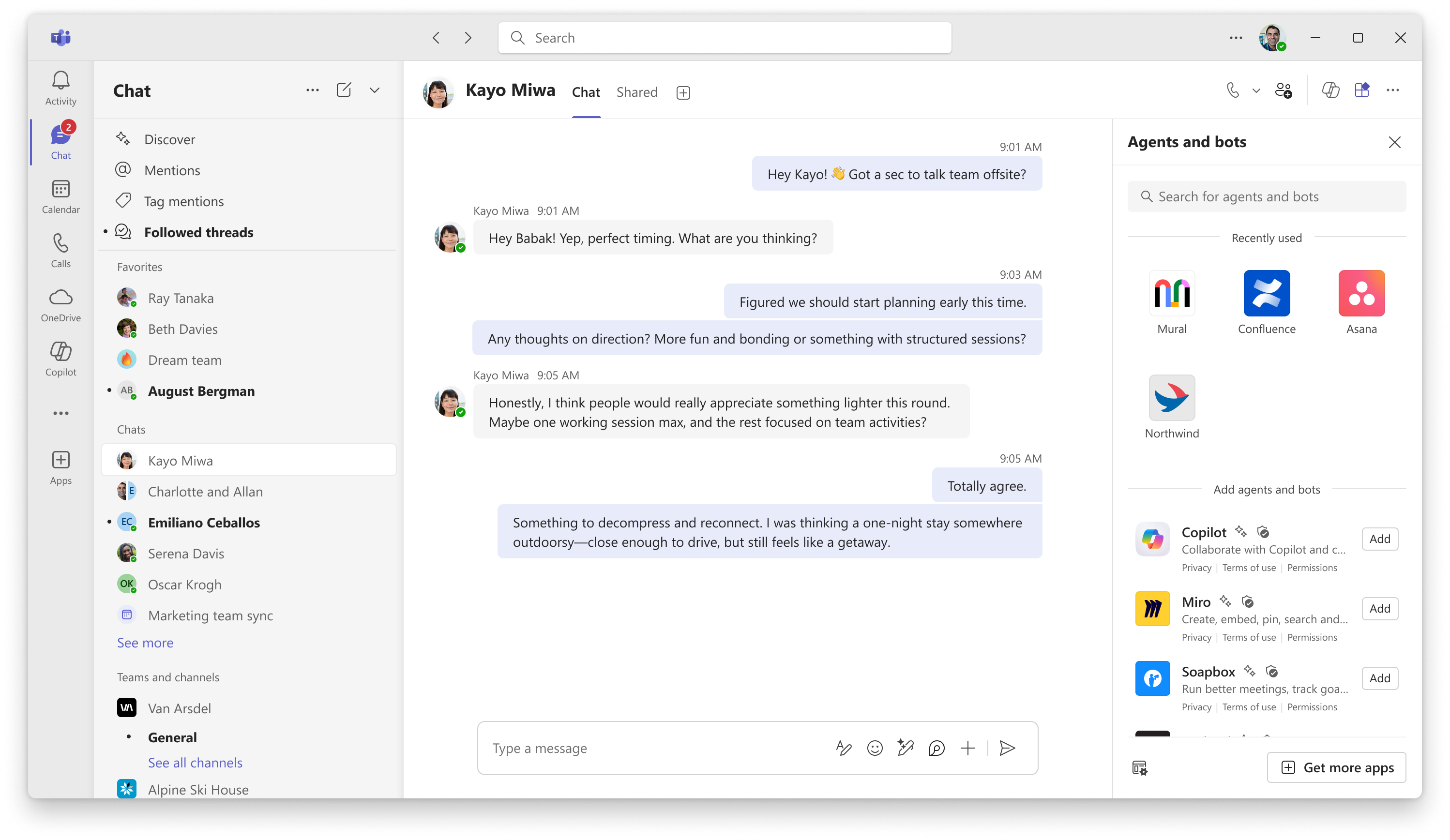 Add Copilot via app pane