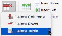 The Delete Column command